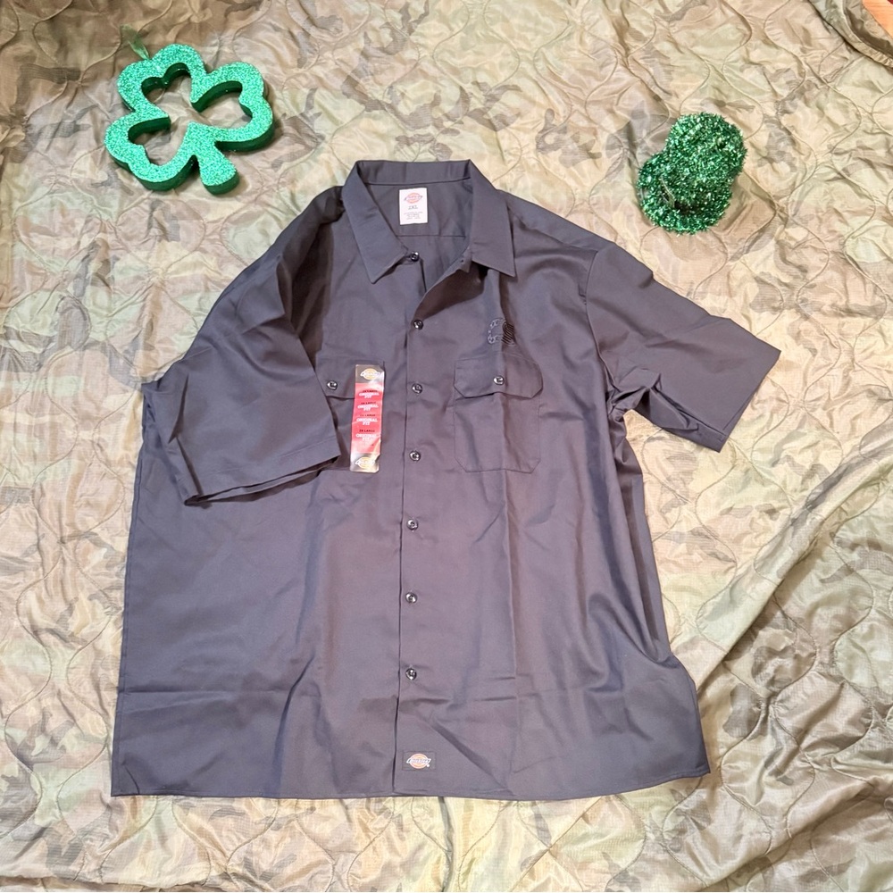 NEW DICKIES Chris Stapleton EMBROIDERED WORK WEAR SHIRT Sz Mens XXL Black